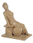 § Quentin Bell (1910-1996): A pottery figure of a seated lady