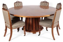 William Yeoward: A 'Capstan' circular dining table and six Victorian style dining chairs