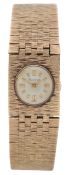 A lady’s 9ct Bulova manual wind bracelet wrist watch, with baton numerals, dial diameter approx.