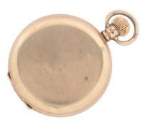 A George V 9ct gold Limit keyless hunter pocket watch, with Roman dial and subsidiary seconds at 6