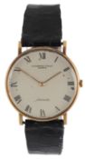 A gentleman's 1960's 18ct gold Audemars Piguet automatic dress wrist watch, with silvered Roman