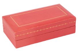 Cartier New York, an ear clip case, second half 20th century, black velvet lining, measuring