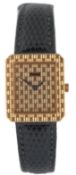 A lady's early 1980's 18ct gold Piaget Protocole manual wind rectangular dress wrist watch, with