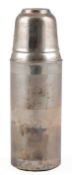 A George V silver mounted bakelite thermos flask, with detachable silver mounted bakelite cup,