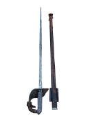 An Edward VII 1897 pattern infantry officer’s sword, slender plated blade by Flight, High Street