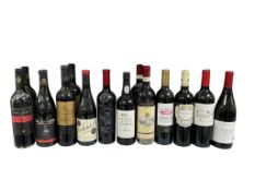 A mixed case of fourteen bottles of red wine, comprising: Quinta do Vale D. Maria Vintage Port 1999;