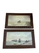 Attributed to George Mears (1865-1910), Chain Pier, Brighton, before and after, one dated Dec 8th ‘