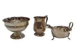A George VI silver baluster christening mug, by Goldsmiths & Silversmiths Co Ltd, London, 1939,