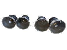 Four industrial style lights, diameter 40cm, height 45cm