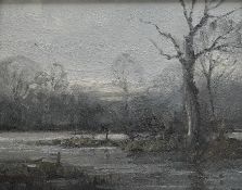 John Foulger (1942-2007), ‘The Marsh Flood', signed, oil on board, 19 x 24cmProvenance - purchased