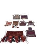 Eight salt bags, largest 60 x 47cm