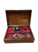 A quantity of assorted mainly costume jewellery and wrist watches including a lapis lazuli, coral