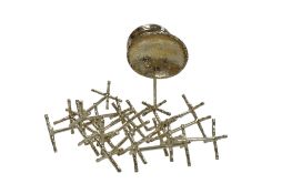 A set of twelve Chinese Export sterling knife rests, 40mm, and a similar salt cellar?, by Wai Kee,