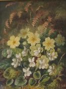 A. B. Lucas, still life of flowers, signed and dated 1894, oil on canvas, 19 x 14cm