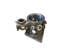 An ultra-high vacuum chamber in stainless steel, for use as a table base, width 70cm, depth 60cm,