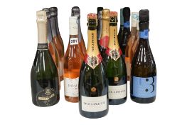 Six bottles of Paradis Grenache Rose, six bottles of Masottina Rose Prosecco, three bottles of