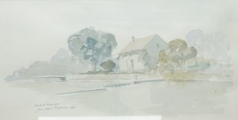 John Miles (British, 20th century), 'Canal de Bourgogne', watercolour, signed and dated 1991 to