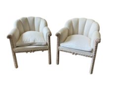 Four Regency style tub chairs, width 69cm, depth 50cm, height 79cm