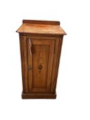 A Victorian Aesthetic movement pine bedside cabinet, width 40cm, depth 36cm, height 80cm