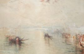 After Joseph Mallord William Turner, 'St Benedetto, towards Fusina’, unsigned, watercolour, 32 x