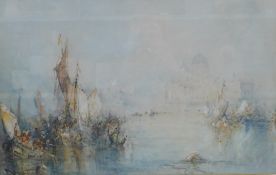 Stephen Frank Wasley (1848-1934), Venetian scene, signed, watercolour, 33 x 52cm