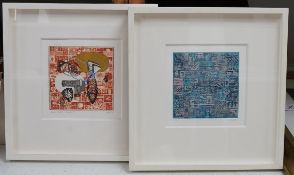 ‘Small Objects in Therapy II', and one other, monogrammed and dates ‘99, two etchings with aquatint,