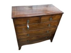 A Regency mahogany chest, width 103cm, depth 50cm, height 103cm
