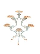 A Victorian painted cast iron six tier pot stand, width 90cm, height 98cm