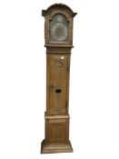 An early 19th century Dutch oak longcase clock, height 234cm