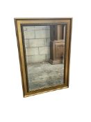 A Contemporary gilt framed rectangular wall mirror, width 69cm, height 100cm