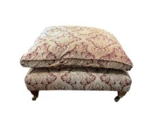 A Contemporary John Lewis upholstered footstool with loose cushion seat, width 98cm, depth 98cm, hei