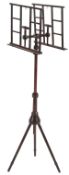A Wheeldon's Patent mahogany duet stand of Aesthetic design, the oblong swivel sheet rest on