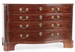 A George III mahogany serpentine dressing chest, in the manner of William Vile and John Cobb,
