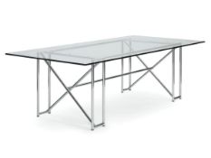 Eileen Gray (1878-1976) for Aram Designs: A ‘Double X’ design dining table,