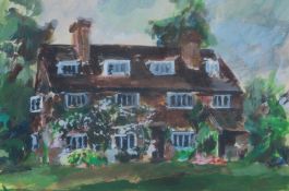 § § David Nash OBE RA ((b. 1945))'Robin Wood House, Surrey'signed lower right,watercolour and