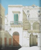 Robert Louis Banks, (1911-2001), An Italian street scene in sun and shade,