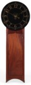 An early 19th century mahogany wall hanging tavern timepiece, repainted 22” black dial with Arabic