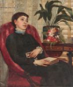 William Henry Bartlett (1858-1932)Lady seated in an interior,1878,signed and dated lower right,oil