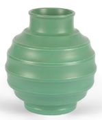 Keith Murray MC RDI FRIBA (New Zealand/British, 1892-1981) for Wedgwood: A matt green 'globe'