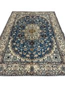 A Nain blue ground carpet, 290 x 200cm
