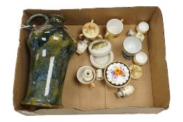 A Doulton Lambeth Art Nouveau flask, a group of Royal Worcester blush ivory wares and other