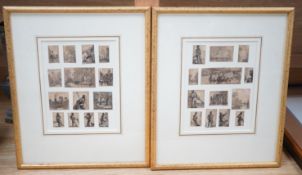 J. Thomas Tuite (act.1818-1851), A collection of 27 miniature monochrome watercolour and ink