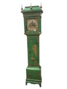 An 18th century longcase clock, by Fielder, Alton, later chinoiserie painted, height approx. 222cm