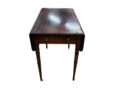 An early 19th century mahogany Pembroke table, width 46cm, depth 76cm, height 72cm
