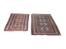 A late 19th century Caucasian / Daghestan rug, 135 x 102cm and another, 115 x 84cm