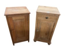 A J A Shoolbred ash bedside cabinet, width 40cm, depth 39cm, height 80cm and one other bedside