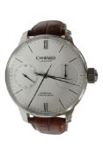 A gentleman's recent stainless steel Christopher Ward Calibre JJ02 Chronograph manual wind wrist