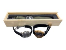 Three assorted gentleman's wrist watches, to include Xemex Kulling automatic, case diameter approx.