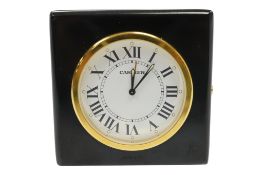 A boxed Cartier Panthere travel timepiece, 011675HF, height 5cm.