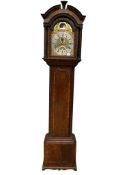 A William Hill, Walsingham 'see-saw' oak eight day longcase clock, height 230cm